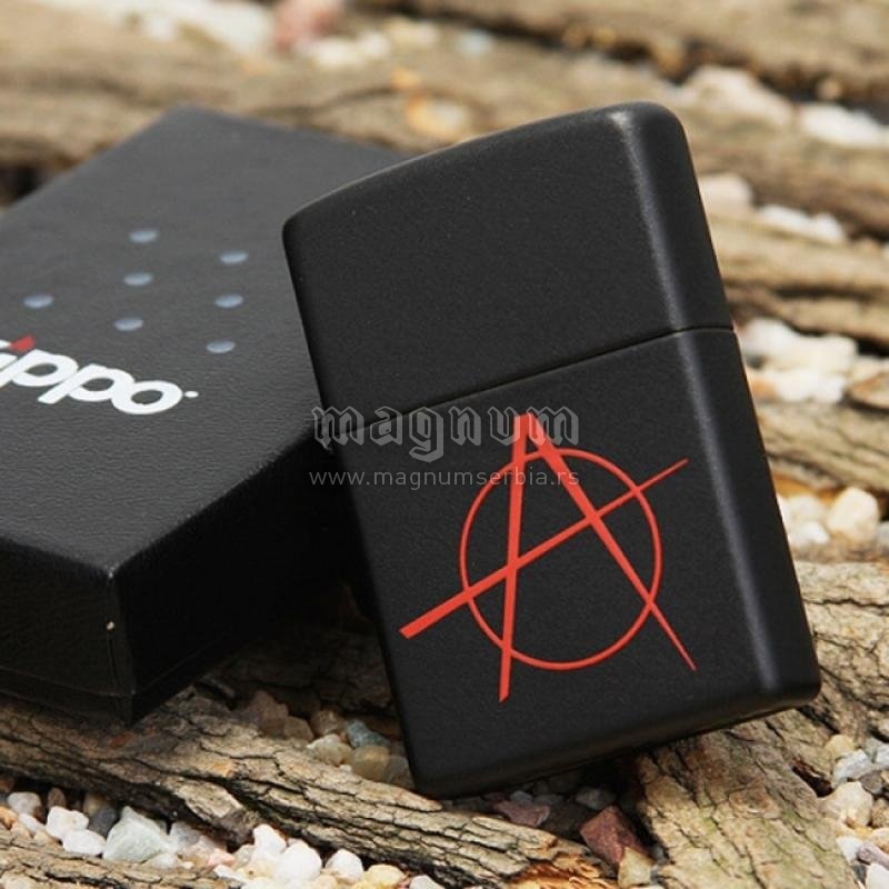 Zippo, upaljac, 20842, Anarchy ,Black, Matte