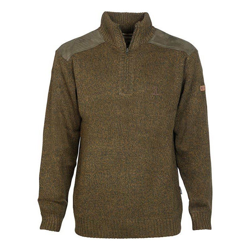 Duks Percussion 1519 Embroidered Sweater With Zipped High Neck
