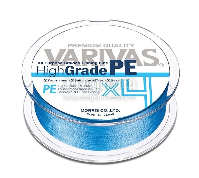 Kanap Varivas High Grade PE X4 Water Blue 150m 0.165mm