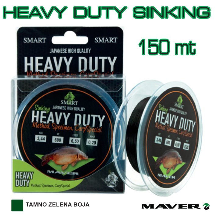 Najlon Maver Heavy Duty 150m 020 6.5kg Sinking