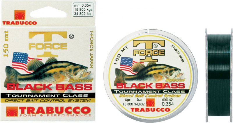 Najlon Trabucco T-Force Black Bass 150m 025 8.36kg