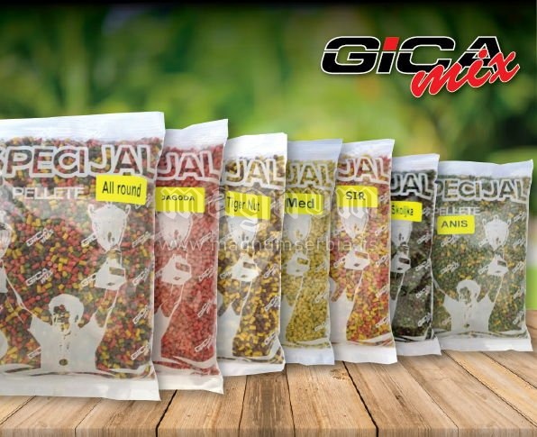 Peleti 1kg 2.5mm med Gica mix