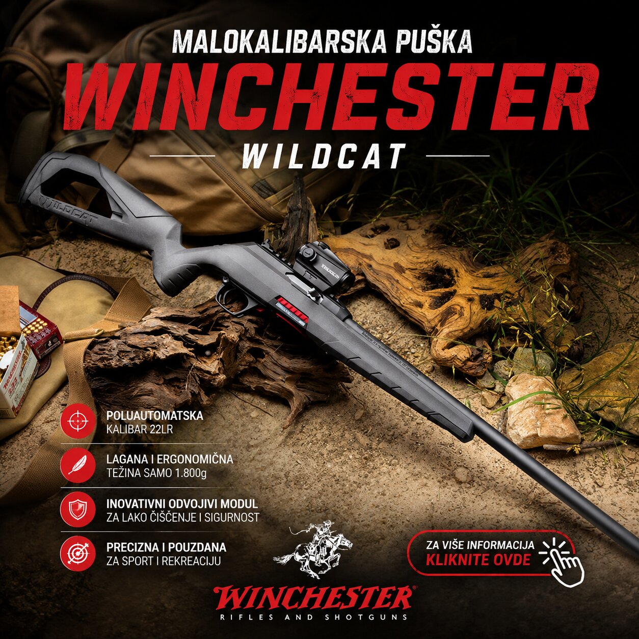 M.K puska Winchester Wildcat SA.S.THR K 22LR 16.5in
