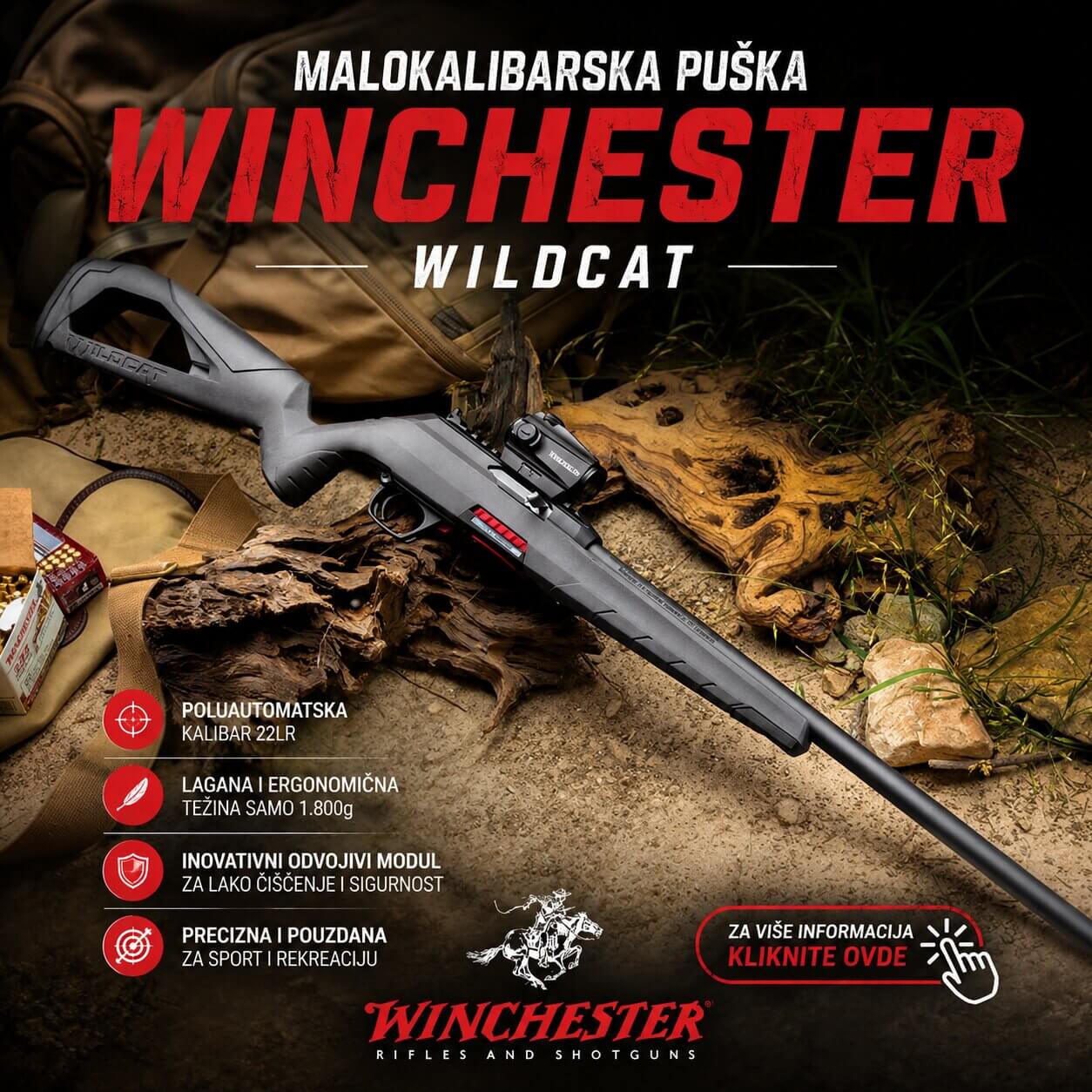 M.K puska Winchester Wildcat SA.S.THR K 22LR 16.5in
